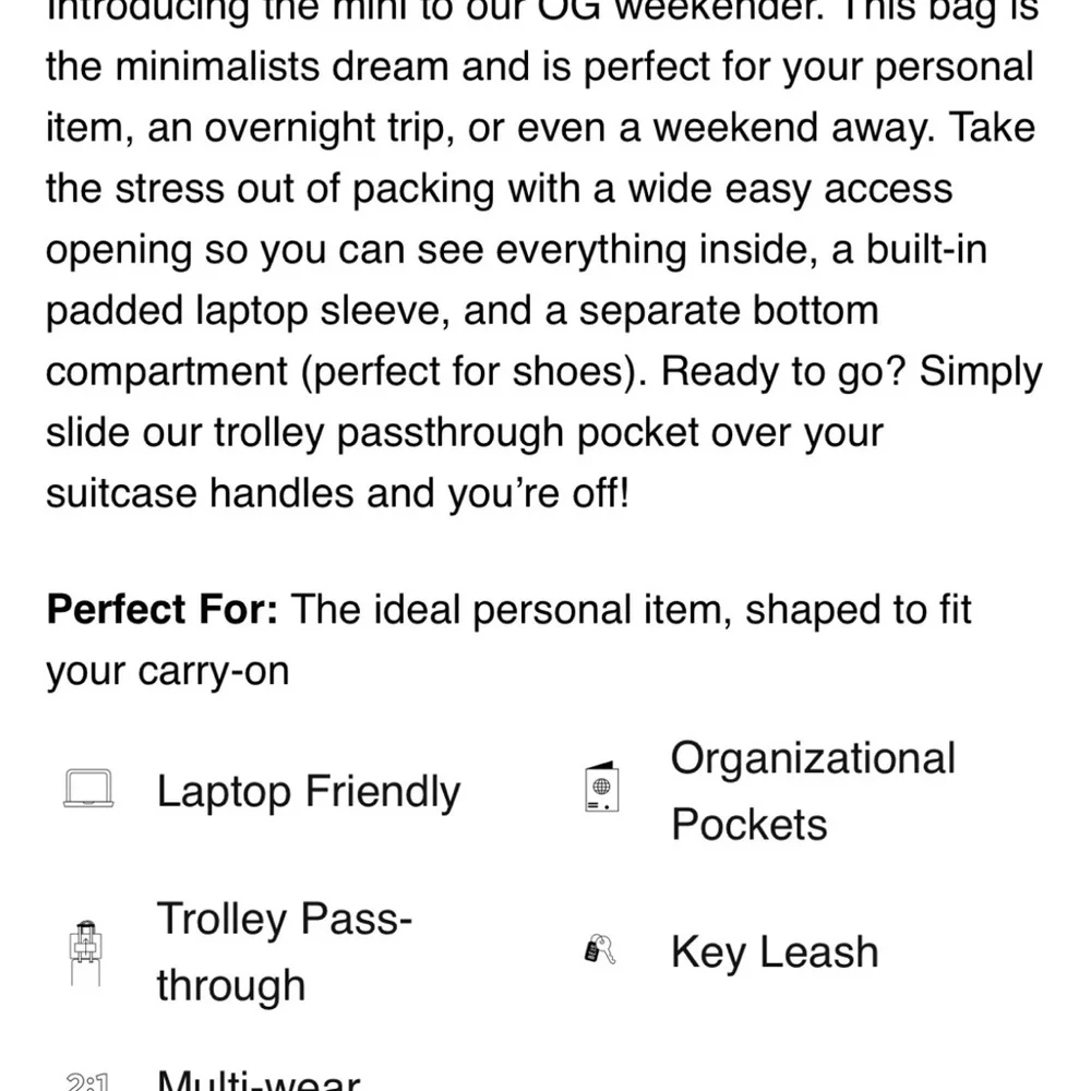 BEIS Mini weekender bag - Picture 10 of 10
